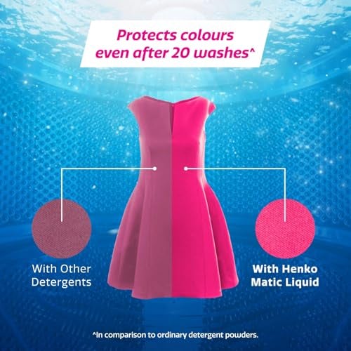 Henko Matic Front Load Liquid Detergent - 5L Jumbo Pack with Nano Fiber Lock Technology, 99.9% Germ Protection, Bio Stain Power & Ultra Color Care which maintains the Newness, Color & Shine - Image 4