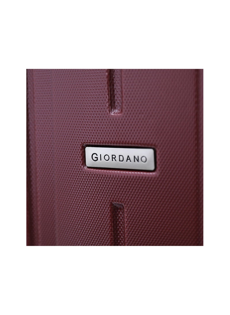 GIORDANO Hardshell Luggage Trolley Bag 3 Pieces Set,Burgundy (S-20",M-24",L-28")  - Image 3