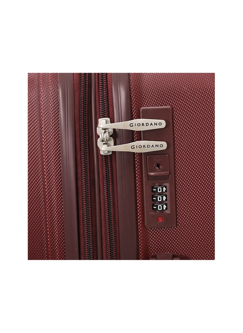 GIORDANO Hardshell Luggage Trolley Bag 3 Pieces Set,Burgundy (S-20",M-24",L-28")  - Image 4