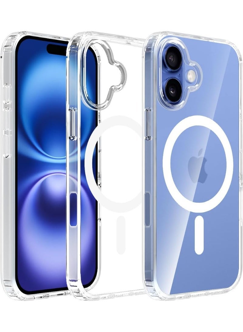 ten.tech Magnetic Cover Compatible with iPhone 17 Transparent Hard PC Anti-Scratch Shockproof Case with Bumper in Flexible Soft TPU Transparent. - Image 1