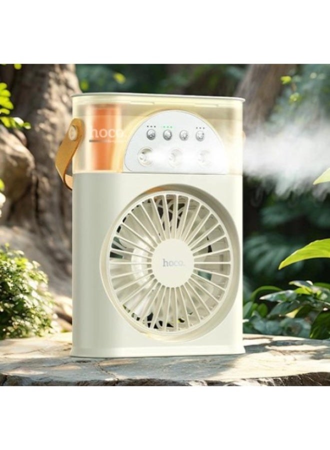 هوكو مرطب سطح المكتب 2 في 1 مع مروحة بثلاث سرعات ورأس دوار 180 درجة وإضاءة محيطة مهدئة للمنزل أو المكتب أو السيارة - Image 4