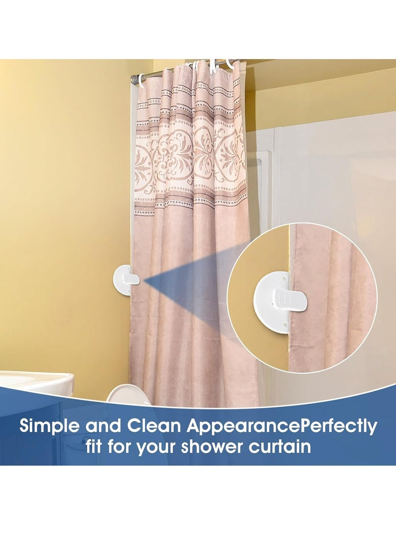 Loquat 12-Pack Self-Adhesive Shower Curtain Clips with Water Guard, for Home and Outdoor Decor - Image 5