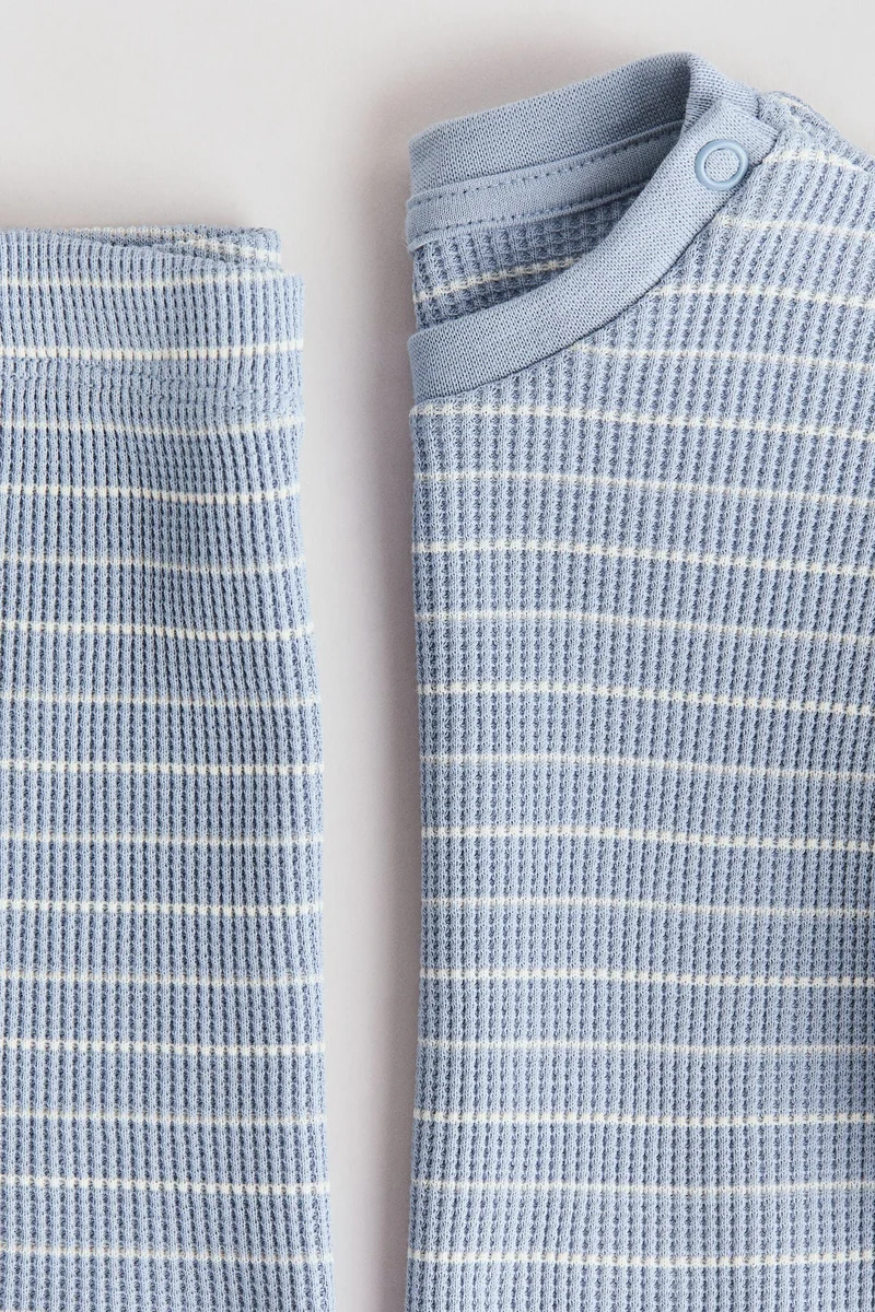 H&M 2-piece waffled cotton set