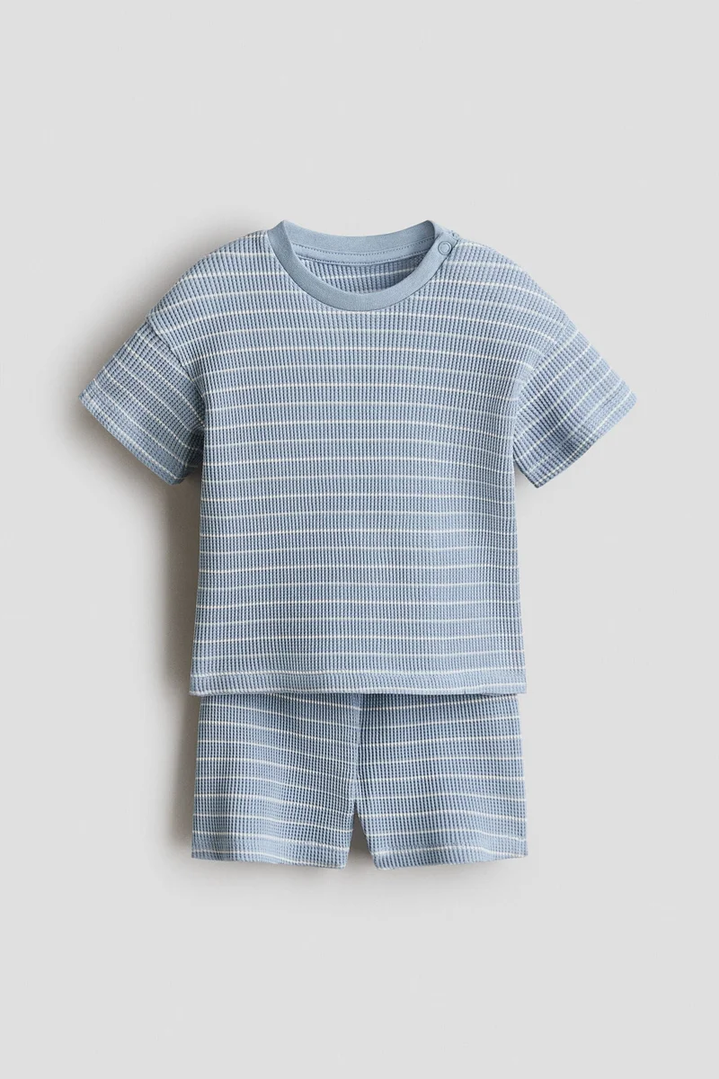 H&M 2-piece waffled cotton set