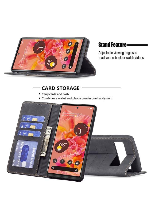 The Bros Case For Google Pixel 6 Magnetic Splicing Leather Phone Case - Image 4
