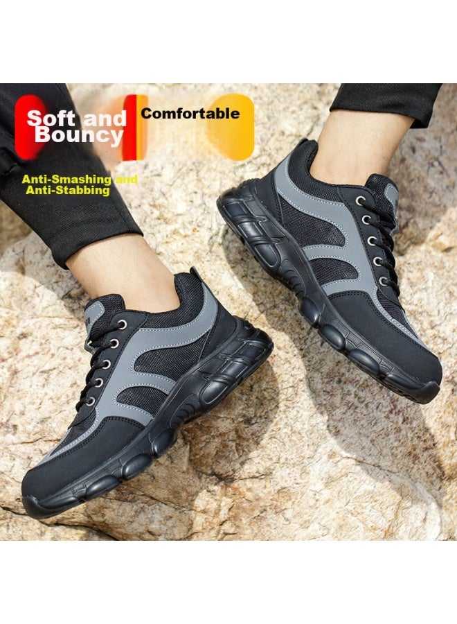 Dinggu Safety Shoes For Men, Steel Toe, Anti-Smashing, Anti-Puncture, Construction Site, Old Style, With Steel Plate, Soft Sole, Wear-Resistant, 1067 Heihui 44 - Image 5