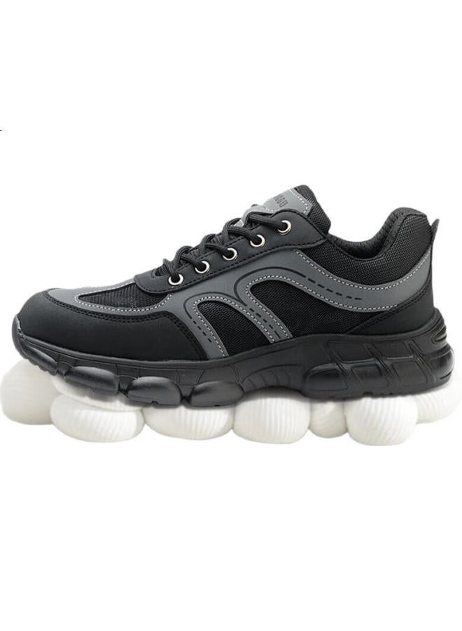 Dinggu Safety Shoes For Men, Steel Toe, Anti-Smashing, Anti-Puncture, Construction Site, Old Style, With Steel Plate, Soft Sole, Wear-Resistant, 1067 Heihui 44 - Image 1