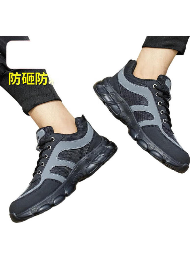 Dinggu Safety Shoes For Men, Steel Toe, Anti-Smashing, Anti-Puncture, Construction Site, Old Style, With Steel Plate, Soft Sole, Wear-Resistant, 1067 Heihui 44 - Image 3