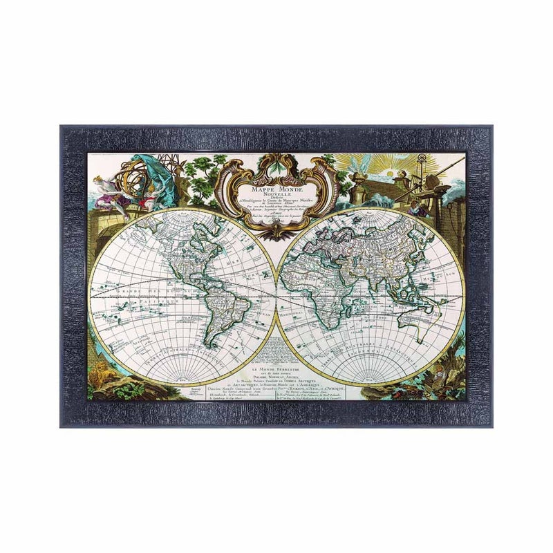 pnf Poster And Frames Vintage World Map Wooden Photo Frame With Acrylic Sheet | For Living Room, Bedroom | Home Decoration Item | Best Gifting Option (10 * 14inch,Multicolour,Synthetic) 14494 - Image 5