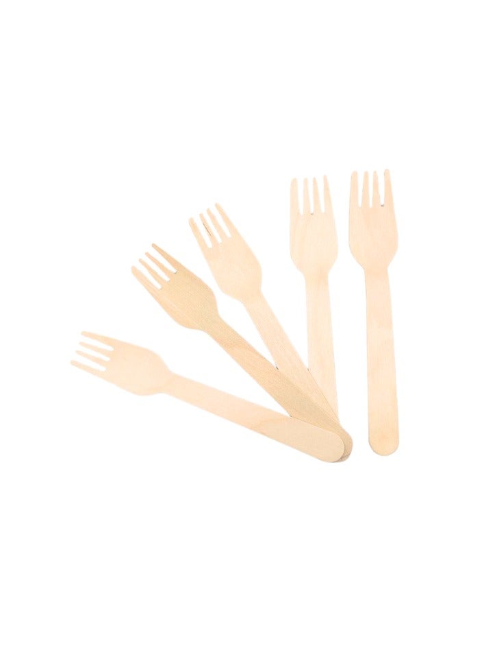 PureEarth PureEarth Wooden Fork – 160mm (30 Pieces) | 100% Natural Birch Wood | Eco-Friendly & Biodegradable  - Image 2