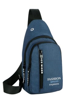 Plan A Small Crossbody Bag, Multifunctional Small Chest Shoulder Backpack Travel Bag, Thick Canvas Multi-Pocket Waterproof Travel Bag for Men Women Boys with Earphone Hole  - Image 1