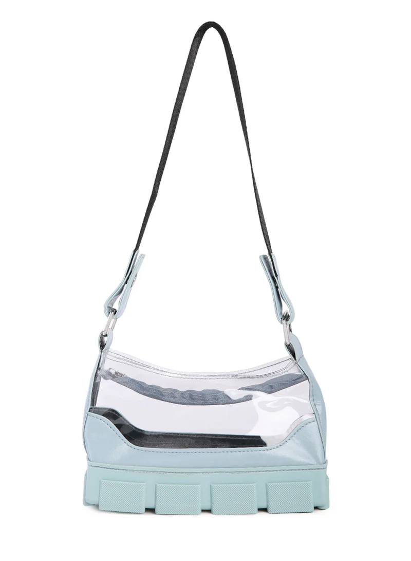 London Rag Light Blue Clear Utility Handbag