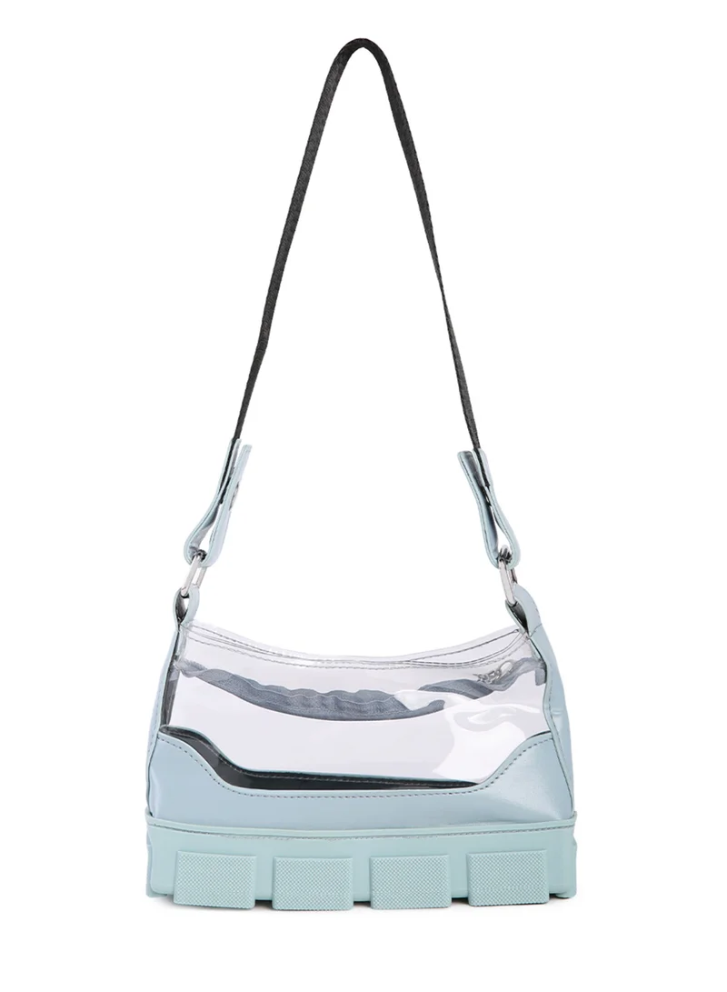 London Rag Light Blue Clear Utility Handbag