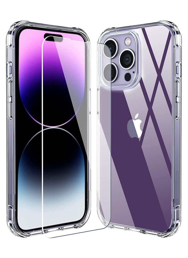Rock Pow Protective Case Cover For iPhone 14Pro Max With 1-Piece Screen Protector Clear  - Image 1