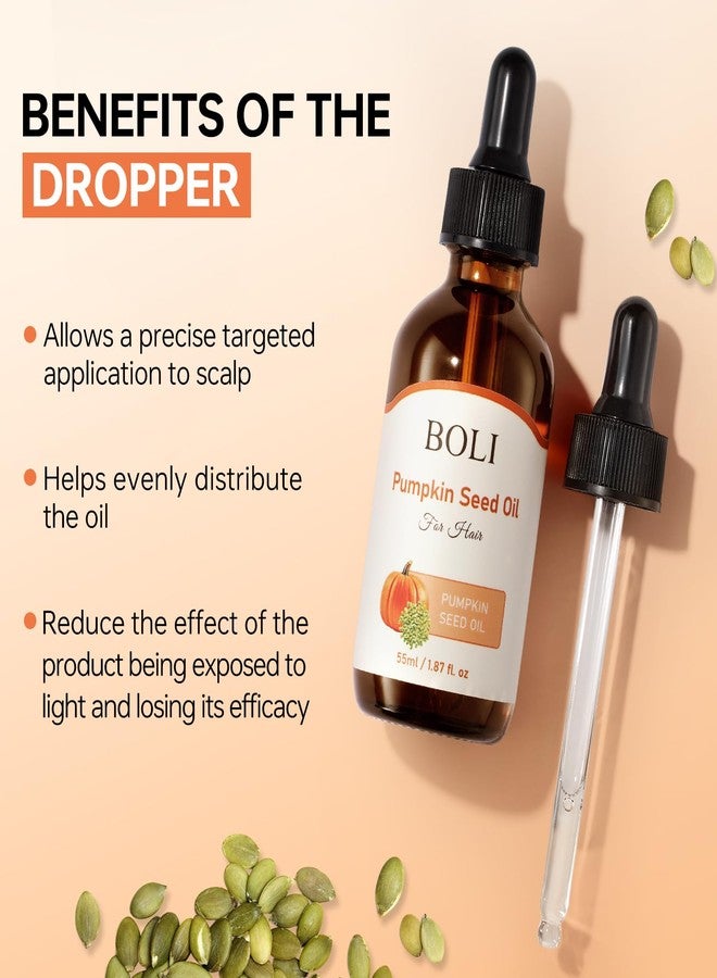 BOLI Pumpkin Seed Oil, Pumpkin Oil for Dry Damaged Hair, Moisturizing Scalp, Nourishment for All Hair Types (1.87fl. oz) - Image 5