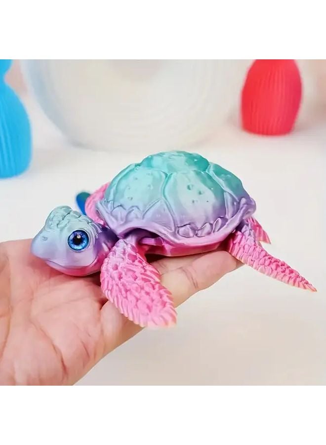 2Pcs 3D Printed Turtle Robot with Moving Limbs Desktop Decoration Gift - Image 2
