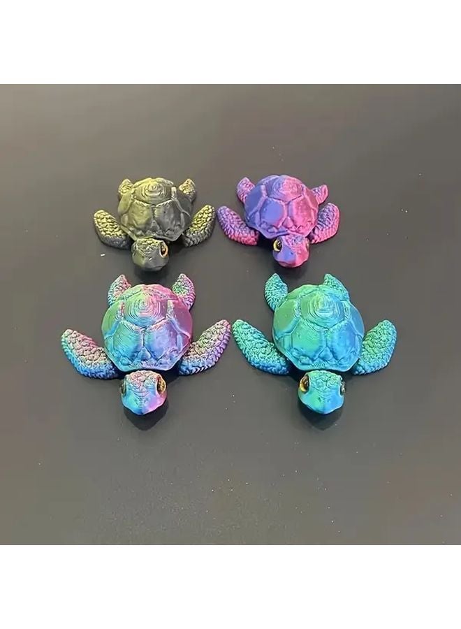 2Pcs 3D Printed Turtle Robot with Moving Limbs Desktop Decoration Gift - Image 3