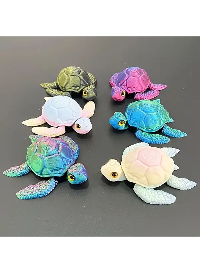 2Pcs 3D Printed Turtle Robot with Moving Limbs Desktop Decoration Gift - Image 4