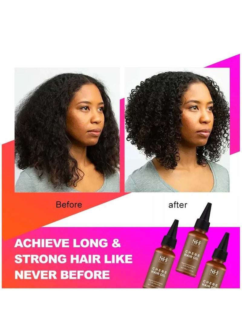 Sevich 100% Natural Chebe Hair Oil African Chebe Powder Serum Hair Loss Treatments Repair Damaged Moisture Hair Regrowth Treatments 30ml - Image 3