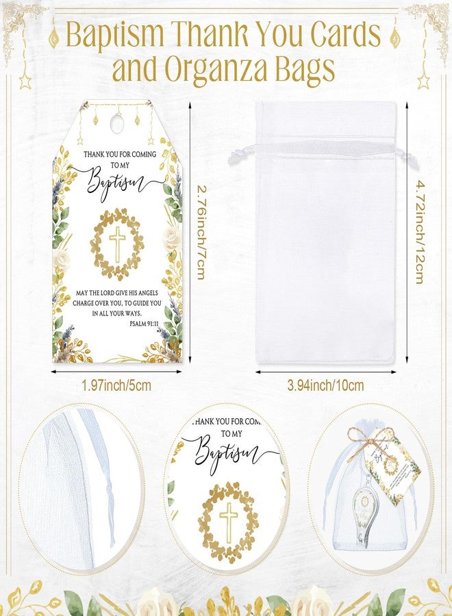 Vesici 25 Sets Baptism Party Favors for Guests Bottle Opener Keychains with Nail Clippers Gift Cards for Christening Souvenirs - Image 3