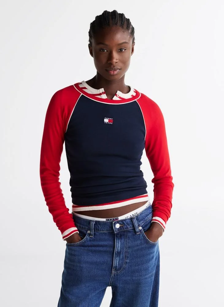 TOMMY JEANS Crew Neck Contrast T-Shirt