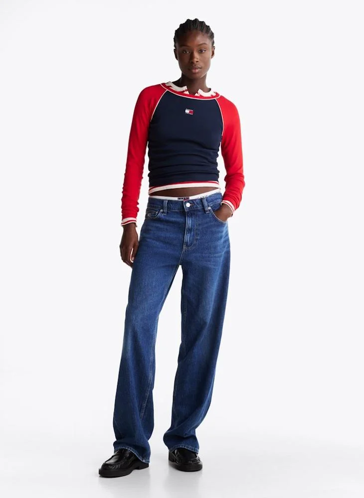 تومي جينز Crew Neck Contrast T-Shirt