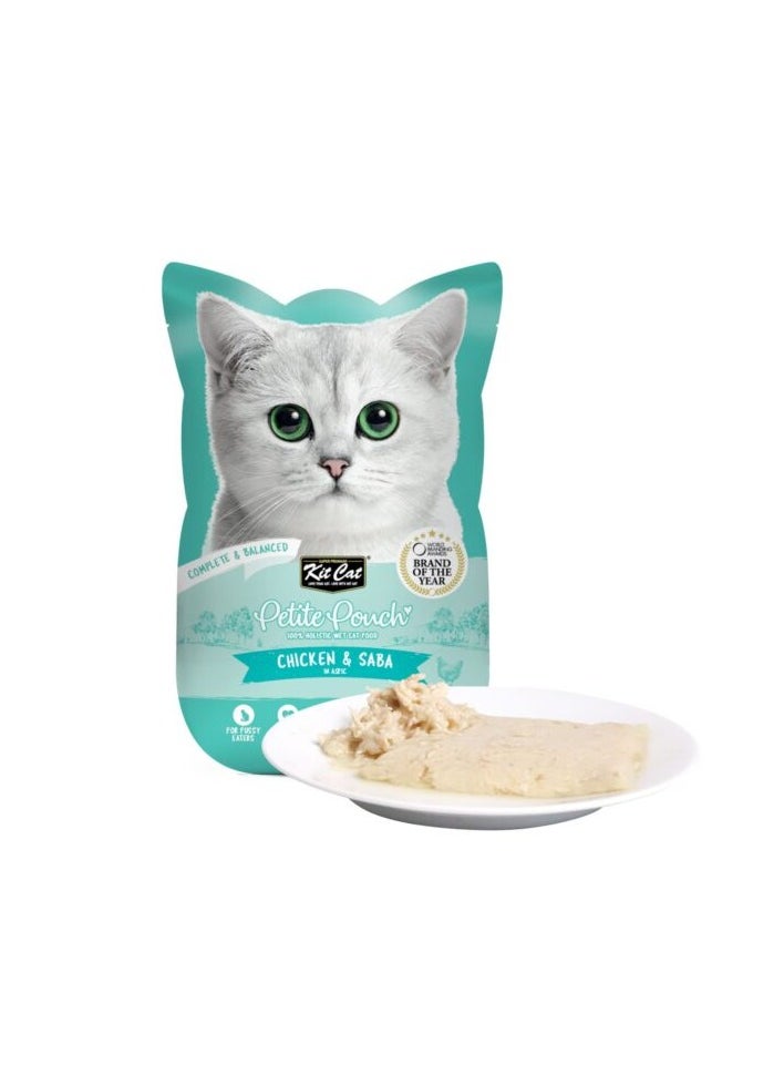 Kit Cat Pack of 24 Petite Chicken & Saba Pouch 24x70g  - Image 5