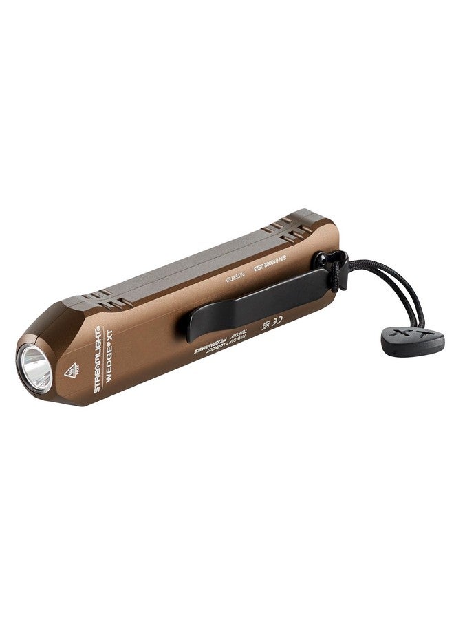 Streamlight 88813 Wedge XT 500-Lumen Slim Everyday Carry Flashlight, Includes USB-Cord, Pocket Lanyard, Coyote - Image 1