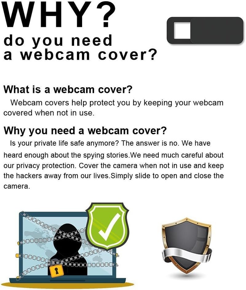 EYSOFT Webcam Cover Slider, Laptop Camera Cover 0.02in Ultra-Thin fits Echo Spot Smartphones Tablets Macbooks Computers Desktops with Strong Adhensive, Protecting Privacy and Securtiy - Image 3