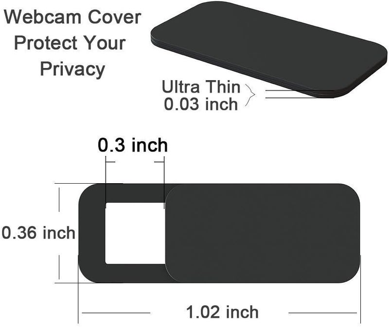 EYSOFT Webcam Cover Slider, Laptop Camera Cover 0.02in Ultra-Thin fits Echo Spot Smartphones Tablets Macbooks Computers Desktops with Strong Adhensive, Protecting Privacy and Securtiy - Image 2