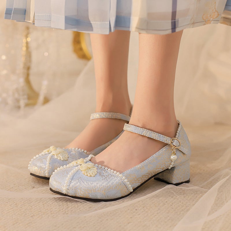 In The Spring Of 2024 National Tide Antique Buckle 33-43 Satin New National Style Chinese Clothing Buckle With Shallow Mouth Single Shoes - Image 5