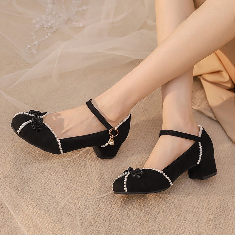 In The Spring Of 2024 National Tide Antique Buckle 33-43 Satin New National Style Chinese Clothing Buckle With Shallow Mouth Single Shoes - Image 3