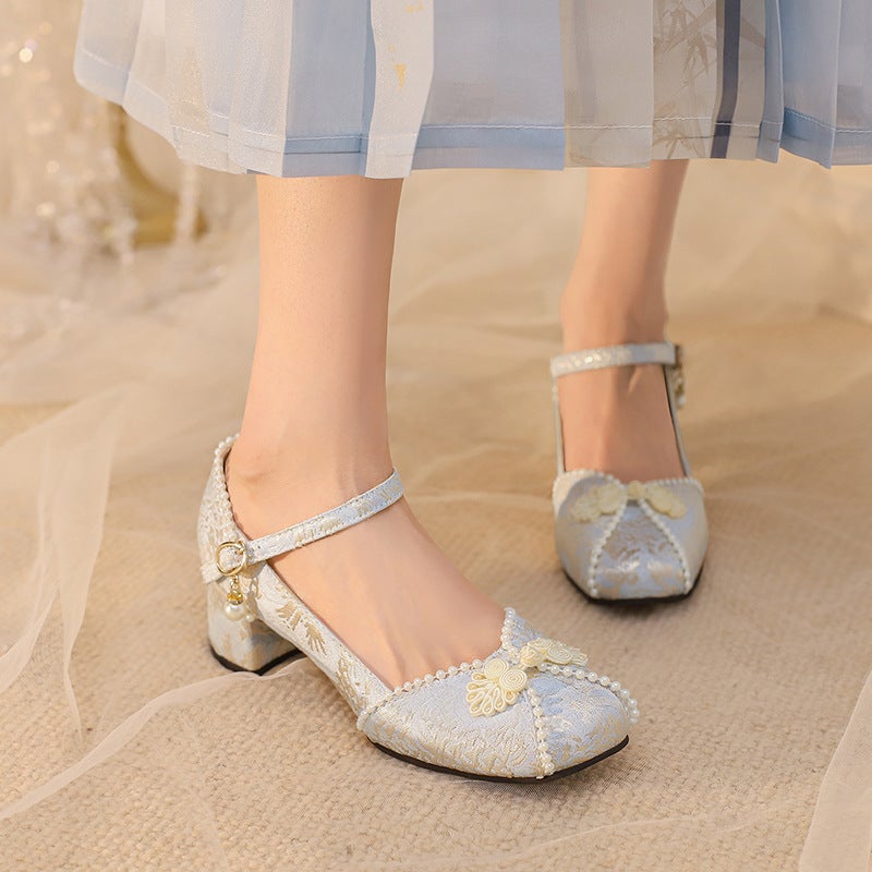 In The Spring Of 2024 National Tide Antique Buckle 33-43 Satin New National Style Chinese Clothing Buckle With Shallow Mouth Single Shoes - Image 2