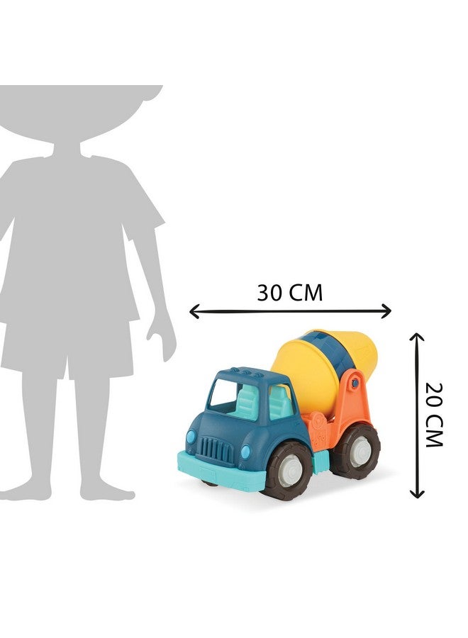 BATTAT شاحنة الأسمنت من وندر ويلز مع خلاط الخرسانة أجزاء متحركة لعبة قوية للأطفال قابلة لإعادة التدوير 1 سنة وما فوق - Image 4