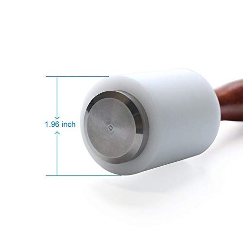 Evwoge Rubber Hammer Mallet for Leatherwork Leather Carving Cowhide Sew DIY Leathercraft Wooden Mallet Wood Handle (T-Head) - Image 2