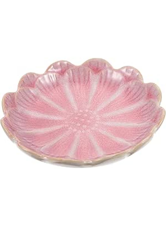 Vintage Ceramic Flower Shape Snack Dish 6 Inch Dipping Bowl Microwave and Dishwasher Safe - Image 1