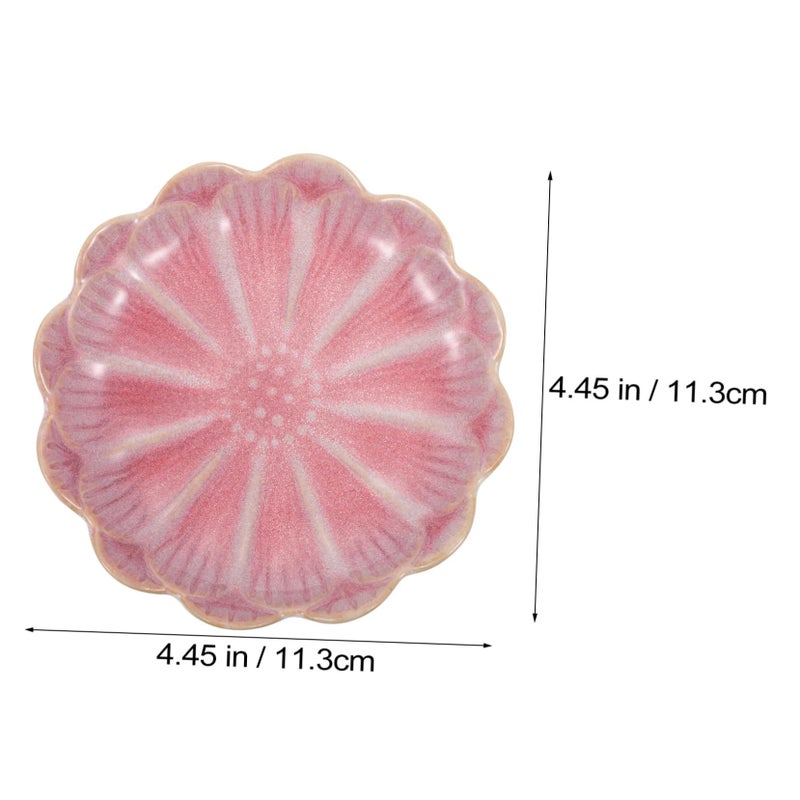Vintage Ceramic Flower Shape Snack Dish 6 Inch Dipping Bowl Microwave and Dishwasher Safe - Image 3