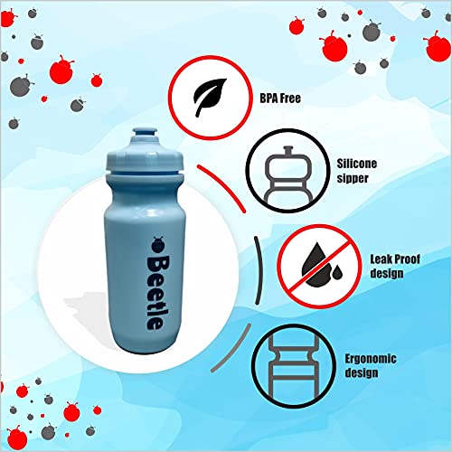 Beetle Sports Bottle, 550 ml, Blue, BPA Free, Leak Proof, Ergonomic Design, 600 ml (BTLBOTB) - Plastic, Pack of 1 Bottle - Image 2