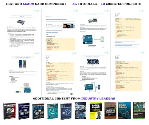 GAR Monster Starter Kit for Arduino Uno Mega Nano, Complete Advanced Set, ESP32, ESP8266, 25 Sensor Modules, Bluetooth WiFi Ethernet for STEM Robotics Projects - Image 5