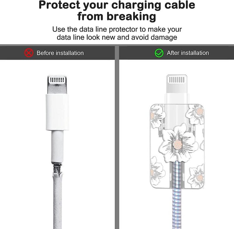 FACTOTECH Protective Charging Case for iPhone 11/12/13/14/15/16/Pro Max,for 18W/20W Charger and Charging Cable,Have Durable Cable Sleeve - Camellia - Image 4