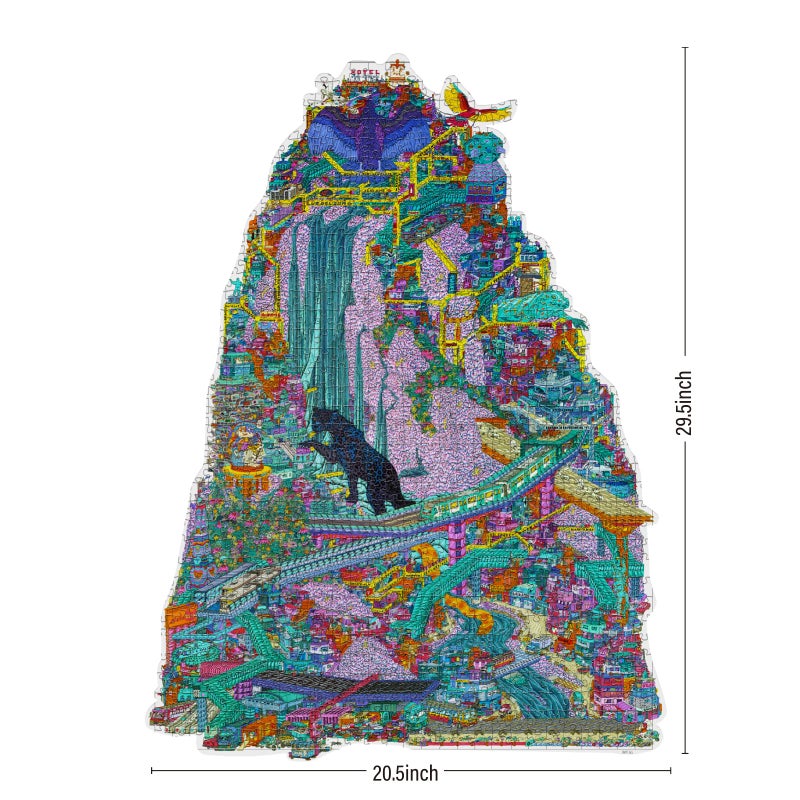 Antelope - 1000 Piece Puzzle for Adults  Cyber City Jigsaw Puzzles 1000 Pieces  Unique Shape Creative Innovative Utopian Puzzle  High Resolution  Matte Finish  Smooth Edging  No Dust - Image 3