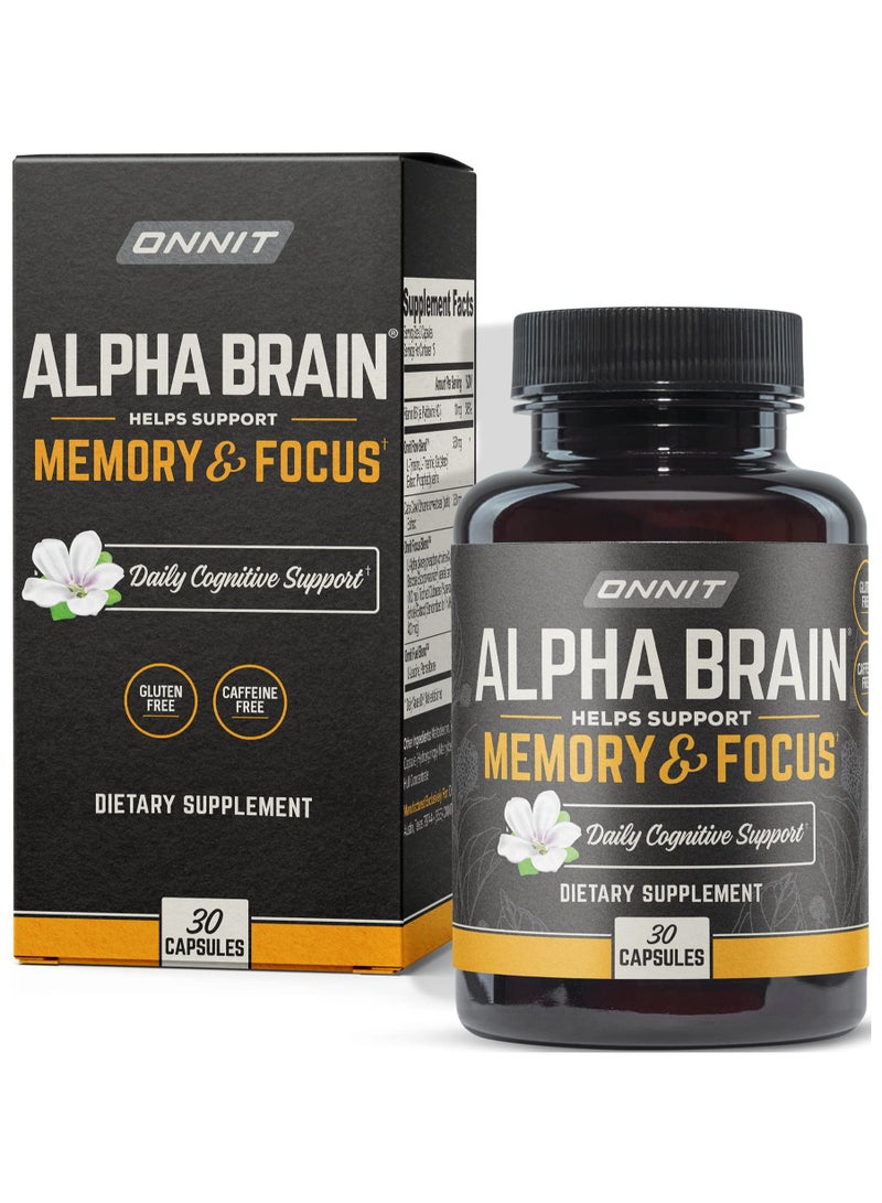 Onnit Alpha Brain Dietary Supplement - 30 Capsules