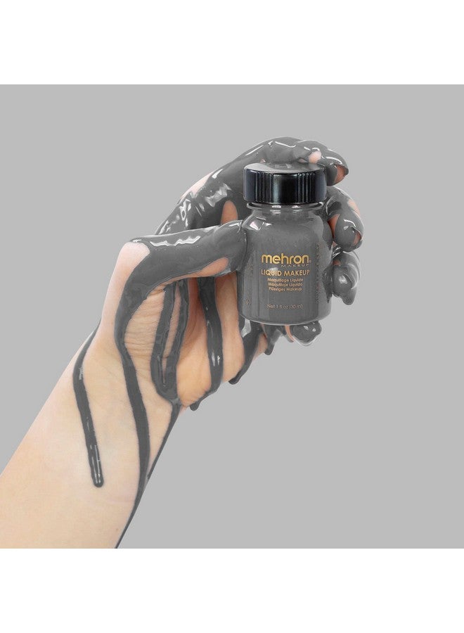 mehron Makeup Liquid Face And Body Paint (1 Oz) (Monster Grey) - Image 3
