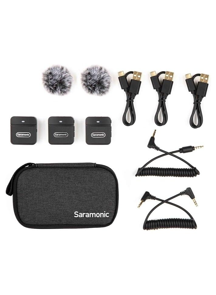 سارامونيك Saramonic Blink100 B2 Wireless Lavalier Microphone for Camera Camcorder Smartphone, 10h Battery, 164ft Transmission, Gain Control Wireless Lapel Mic for Live Streaming Video Conference Recording - Image 1