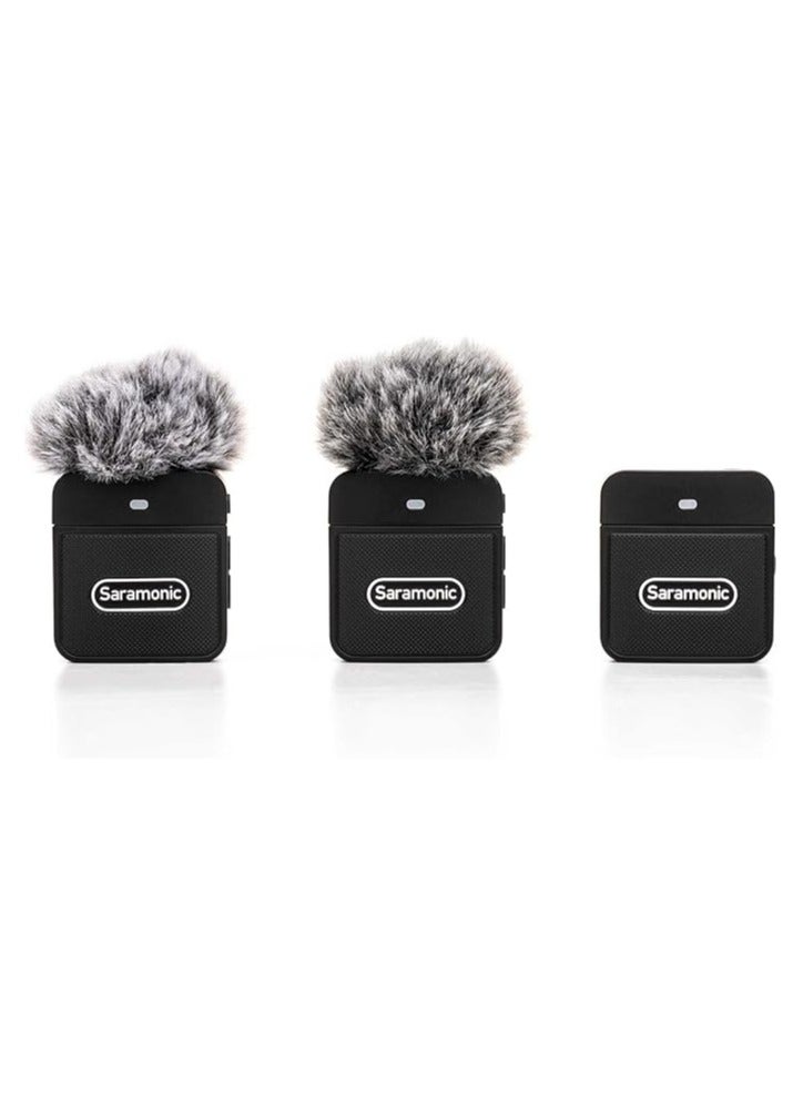 سارامونيك Saramonic Blink100 B2 Wireless Lavalier Microphone for Camera Camcorder Smartphone, 10h Battery, 164ft Transmission, Gain Control Wireless Lapel Mic for Live Streaming Video Conference Recording - Image 2