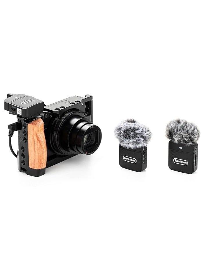 سارامونيك Saramonic Blink100 B2 Wireless Lavalier Microphone for Camera Camcorder Smartphone, 10h Battery, 164ft Transmission, Gain Control Wireless Lapel Mic for Live Streaming Video Conference Recording - Image 3