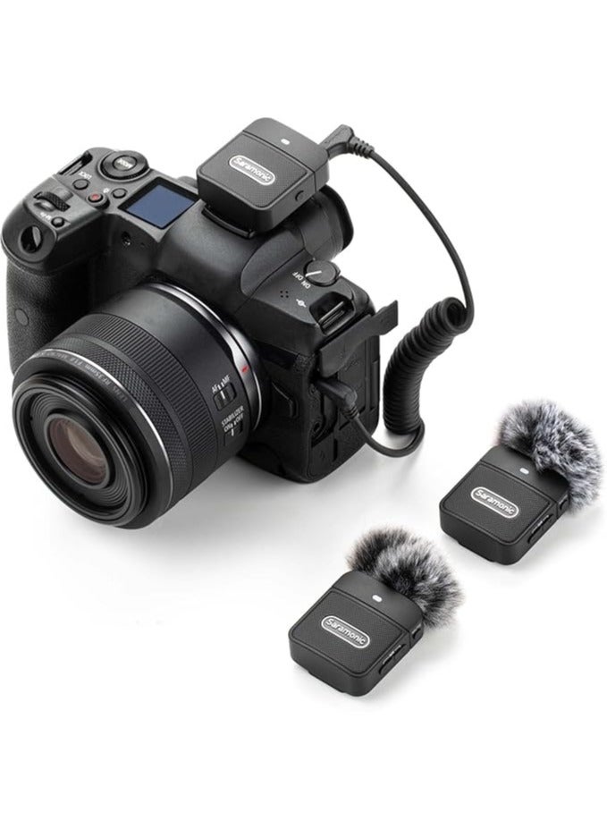 سارامونيك Saramonic Blink100 B2 Wireless Lavalier Microphone for Camera Camcorder Smartphone, 10h Battery, 164ft Transmission, Gain Control Wireless Lapel Mic for Live Streaming Video Conference Recording - Image 4