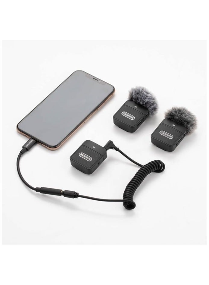 سارامونيك Saramonic Blink100 B2 Wireless Lavalier Microphone for Camera Camcorder Smartphone, 10h Battery, 164ft Transmission, Gain Control Wireless Lapel Mic for Live Streaming Video Conference Recording - Image 5