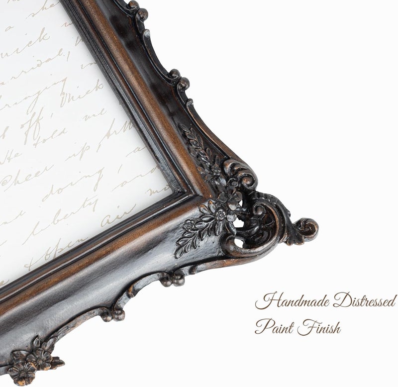 Sunlit Vintage Picture Frame 8x10 Inch, Luxury Antique Photo Frames with Glass Front, Photo Display, Tabletop Wall Hanging, Gift Ideas, Dark Walnut - Image 5