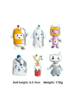 Generic 2023 Lankybox Carton Small Ornaments Toy Cat Doll Carton Head Cover PVC Doll Manufacturers-Color:opp Bag/6 A Set  - Image 1